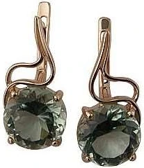 

Aloris earrings with 2 Amethyst Red Gold