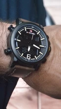 2019 NAVIFORCE nueva moda de los hombres del reloj del deporte de los hombres de cuero impermeable relojes de cuarzo hombre fecha LED analógico reloj Relogio Masculino