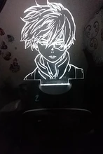 Lamp Bedroom-Decor Gift Led-Night-Light Acrylic Academia Face-Design Anime Shoto Todoroki