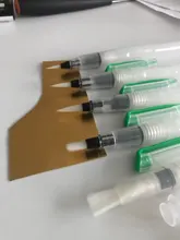 Pincel de acuarela autohumectante de nailon suave, 6 uds., pincel de agua para caligrafía, Gouache acrílico, suministros de arte de pintura