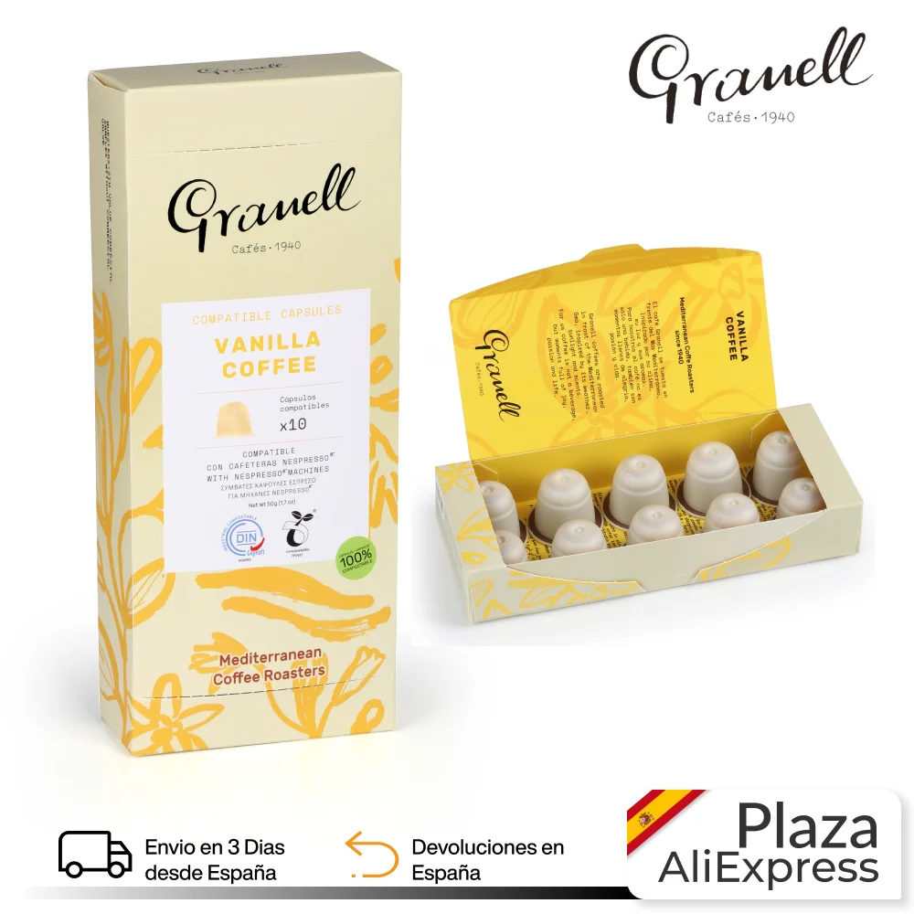 Granell CAFS-1940-Aromas-vanilla Espresso | Compatible capsules Nespresso 100% Arabica coffee-10 coffee Продукты
