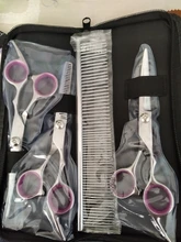 Cutting-Tools-Kit Pet-Scissors Grooming-Sets Shears Dog Stainless-Steel Curved-Thinning