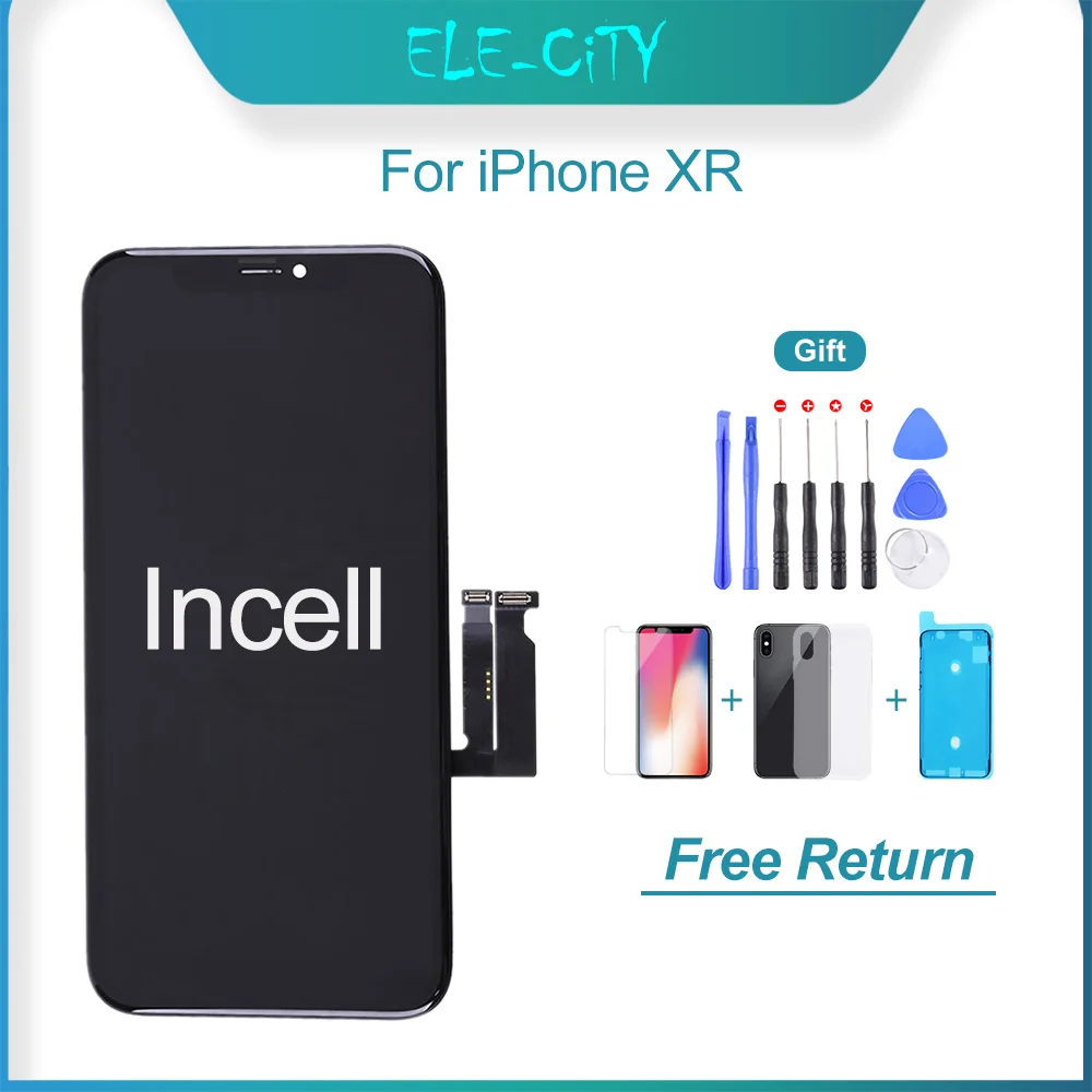 ЖК дисплей для iPhone XR TFF с сенсорным экраном и дигитайзером в сборе поддержкой True