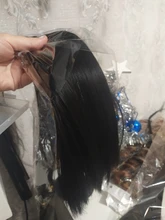 AOSI-extensiones de cabello largas y rectas para mujer, 5 tamaños, 5 Clips, resistentes al calor, color negro y marrón