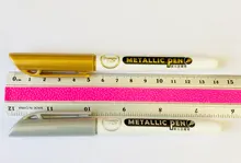 Bolígrafo de dibujo de resina epoxi dorado y plateado, 6 uds., rotulador de punta de hoja dorada, pintura acrílica, marcador permanente metálico