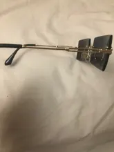 Sunglasses Eyewear Rimless Rectangle Mountaineering Fashion Women UV400 for Shades Traveling-Style