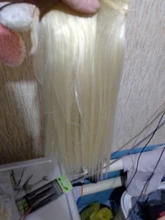 FSR 100 gram/unid #613 pelo recto que teje 14-30 pulgadas extensiones de cabello sintético de la trama doble pelo mechones