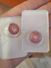 Lentillas para Cosplay de Halloween, lentes de contacto de Color avellanado, azul y rojo, 1 par (2 uds.)