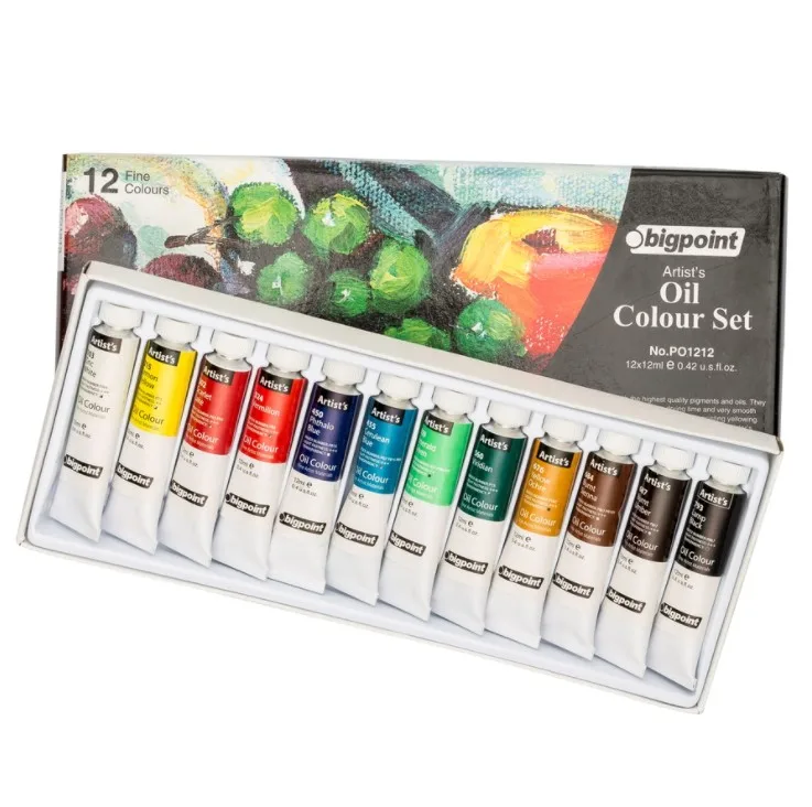 

Oil Paint Set 12 Color, Professional, Painting, Painter, 12 ml Tube