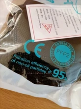 Mascarilla FFP2 de 5 capas, máscara CE FPP2, FPP2, reutilizable, color blanco y negro, certificado fpp2, 100 Uds.