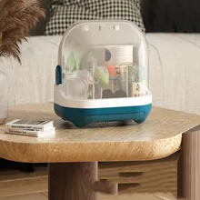 Fuente de alimentación de bebé soporte para secar botellas, caja de almacenamiento grande, escurridor de estilo portátil para productos de bebé de uso familiar, nuevo diseño