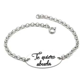 

Law silver bracelet 925m 18cm. Sheet I love YOU GRANDMOTHER [AC0460GR] -Customizable-RECORDING INCLUDED IN THE PRICE
