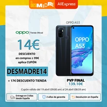 OPPO A53 4GB/64GB, Smartphone, Pantalla Neo-Display 90 Hz, Procesador SDM460, Carga Rápida, Color OS 7.0, 2 Años Garantía
