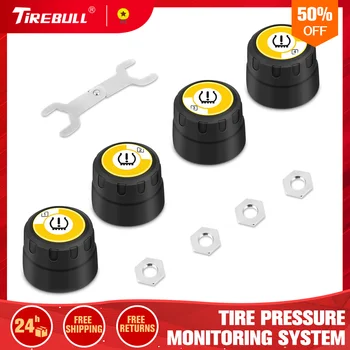 

Universal Tpms Bluetooth Car with 4 Sensors Wireless Sensor Mobile Phone APP Detection TPMS Tire Pressure Detector