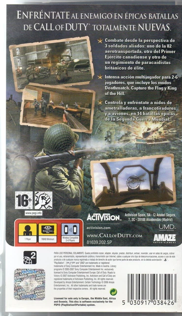  Call Of Duty: Roads To Victory - Sony PSP : Artist Not