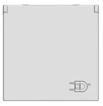 

The mechanism of the socket Zenit 16A 250 V with protection. Cover protection. Curtains with ground. Silver ABB supplier