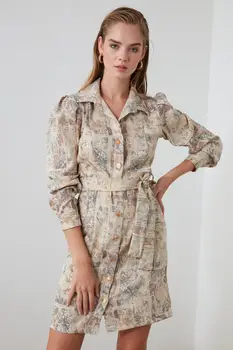 

Trendyol Belted Print Dress TWOAW21EL1380