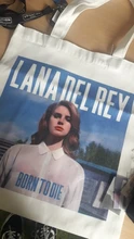 Bolsa de mano con estampado de Lana Del Rey para chicas, bolso de compras con estampado de dibujos animados Hipster, informal, a la moda
