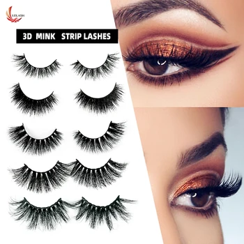 

LBLASH 3D Mink Hair False Eyelashes Natural/Thick Long Eye Lashes Wispy Makeup Beauty Extension Tools