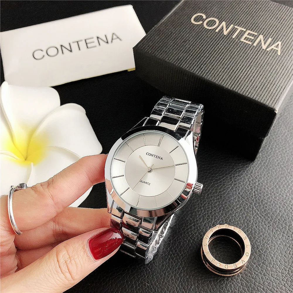 

1037 New hot sale men's and women's couple simple business with fashion watch