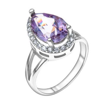 

Silver ring with cubic zirconia