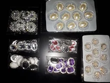 Lote de 10 unidades de diamantes de imitación y perlas brillantes, adornos para joyas, vacaciones, productos creativos hechos a mano, accesorios al por mayor