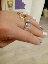 Joyería de estilo Retro dorado para mujer, anillo pintado a mano con aceite, joyería