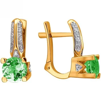 

Esthete earrings with red gold cubic zirconia