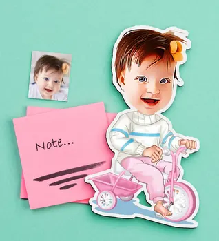 

Personalized Baby Caricature Of Wooden Magnet-5