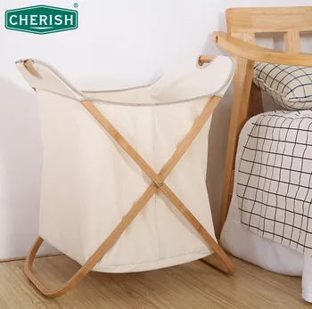 

CHERISH High Grade Nordic Style Foldable Clothes Laundry Basket Simple Design Home Dirty Clothes Storage Toy Storage Organizer