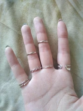 7 unids/set moda de Corea mezclado anillo geométrica redonda de Metal oro gemelos de Color plateado anillos abiertos de la joyería para las mujeres