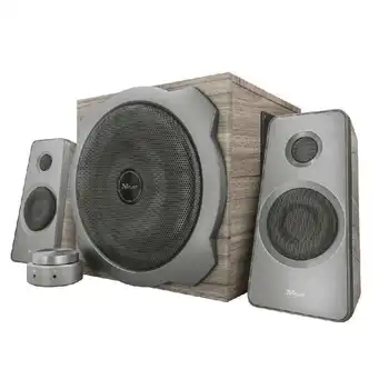 

2.1 speaker trust tytan speaker set wood - 120w max.( 60w rms) - subwoofer Wood 40w-connector 3.5mm-command wired with