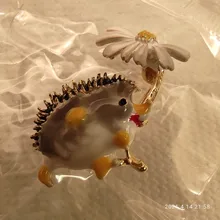 Brooch Pins Hedgehog Flower Gifts Animal Office Wuli Baby Women Lovely Hold Hold