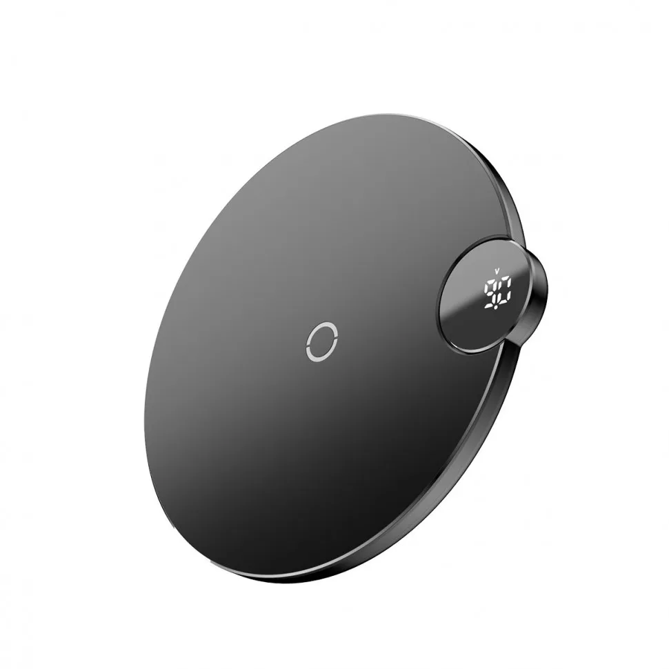 Беспроводное зарядное устройство Baseus Digtal LED Display Wireless Charger Black WXSX-01 | Мобильные