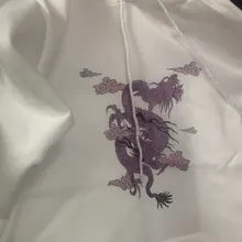 Estampado de dragón suéter con capucha para mujer, tops Kawaii de Hip hop Harajuku de gran tamaño, ropa para mujer