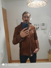 Ucrazy-Casaca de cuero desgastado para hombre, chaqueta de imitación con cuello alto estilo clásico, casual, prendas de vestir de marca para otoño e invierno, 2020