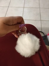 LLavero de piel falsa de 8cm para automóvil, llavero para automóvil con pompón, cadenas de color plateado, pompones, imitación de piel de zorro y conejo, 1 Uds.