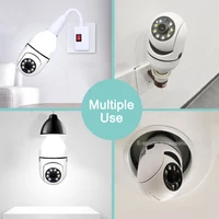 200W E27 Bulb Surveillance Camera Night Vision Full Color Automatic Human Tracking 4x Digital Zoom Video Indoor Security Monitor 3