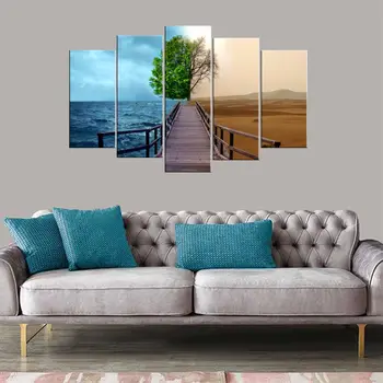 

Sea Land Themed 5 Piece Mdf Table