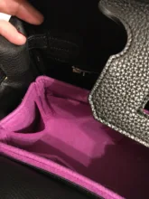 Bolsas de fieltro hechas a mano para H 25, bolsa organizadora de maquillaje 30 k s, 35, 40, 3MM, organizador portátil con forma de base cosmética