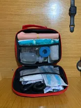 Portátil estuche para botiquín de primeros auxilios resistente al agua bolsa Kit emergencia correa para el hombro de viaje de senderismo Casa de emergencia de coche de tratamiento