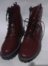 AIYUQI-Botas cortas de cuero genuino para mujer, botines de lana cálidos y antideslizantes, para estudiantes, para invierno, 2021