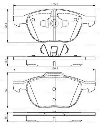 Колодки тормозные FORD FOCUS II 04-/III 10-/MAZDA 3 03-/VOLVO S4