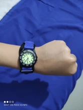 Girando bisel chico de cuarzo relojes de correas de Nylon niños lindo reloj Dial giratorio número árabe