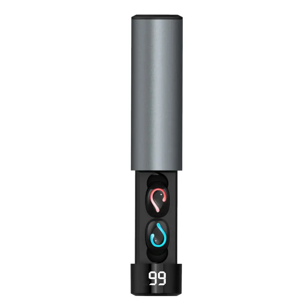 

HBQ-Q67 Fire Type TWS Bluetooth 5.0 Earphones Pull type Digital display with 1500mAh Large Capacity 3D Stereo Earbud Earphone