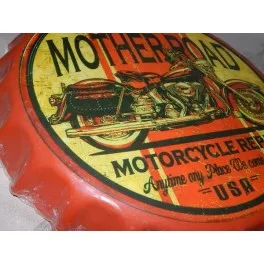 

Poster sheet MOTO CUSTOM Vintage decoration plate for room wall, lounge, bar, garage