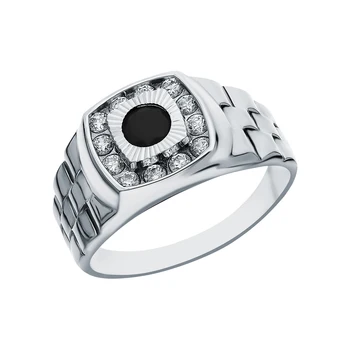 

Silver ring with cubic zirconia sunlight sample 925