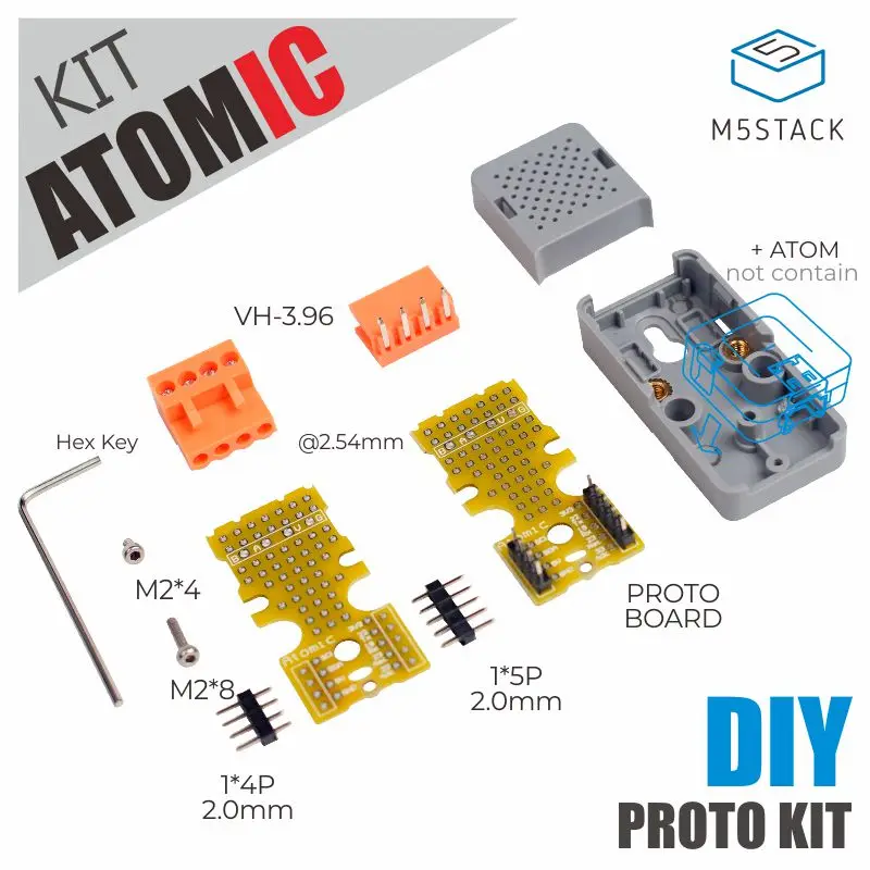 M5Stack ATOMIC DIY Proto Kit Atom Expansion Board DIY Node Controller Peripheral Connection afbeelding