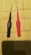 Aguja de perforación de aislamiento, multímetro no destructivo, sondas de prueba, rojo/Negro, 30V-60V, para enchufe de plátano, 2 uds.