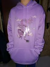 Estampado de dragón suéter con capucha para mujer, tops Kawaii de Hip hop Harajuku de gran tamaño, ropa para mujer